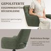 COLAMY Drehbare Esszimmerstühle 6er Set mit Armlehnen, Drehbare Polsterstühle für Küche & Esszimmer aus weichem Florstoff mit Metallgestell und Rückenlehne, für Esszimmer, Küche, Büro,Grün Bild 4