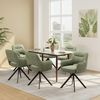 COLAMY Drehbare Esszimmerstühle 6er Set mit Armlehnen, Drehbare Polsterstühle für Küche & Esszimmer aus weichem Florstoff mit Metallgestell und Rückenlehne, für Esszimmer, Küche, Büro,Grün Bild 2