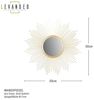 Levandeo® Dekospiegel, Sonnenspiegel Gold Ø 50cm Metall Deko Goldene Sonne Spiegel Bild 2