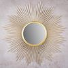 Levandeo® Dekospiegel, Sonnenspiegel Gold Ø 50cm Metall Deko Goldene Sonne Spiegel Bild 3