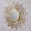 Levandeo® Dekospiegel, Sonnenspiegel Gold Ø 50cm Metall Deko Goldene Sonne Spiegel Bild 4
