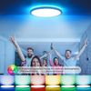 Oraymin Deckenleuchte mit Fernbedienung, 24W Deckenlampe RGB Farbwechsel Rund, 3000K-6500K, LED fest integriert, Farbwechsler, Kaltweiß, Neutralweiß, Warmweiß, LED Deckenlampe Bild 3