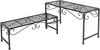 2x Blumenbank "Ranken" aus Metall, schwarz, Blumentisch, Beistelltisch, Pflanzenständer Bild 3