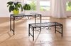 2x Blumenbank "Ranken" aus Metall, schwarz, Blumentisch, Beistelltisch, Pflanzenständer Bild 2