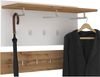 CARO-Möbel Garderobenhalter BILBAO, Wandgarderobe Garderobenpaneel Flurgarderobe Wotan Eiche/Weiß Bild 3