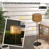 Outsunny LED Solarleuchte Wegleuchte mit Warmweißem Licht, Wasserdichte LED Gartenleuchte, Solarbetrieben, wasserdicht, energiesparend, LED, Weiß, Stahl, Gelb Ø34 x 130 cm Bild 5