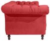 Ivette Sofa 2-Sitzer Samtvelours Rot Buche Nussbaumfarben Bild 5