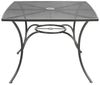 Metall-Gartentisch 100cm Gartenmöbel Metalltisch Balkontisch Terrassentisch grau Bild 3