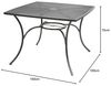 Metall-Gartentisch 100cm Gartenmöbel Metalltisch Balkontisch Terrassentisch grau Bild 2