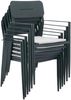 Vente-unique - LOTTYS Garden dining set Metall Grau - B 59 cm x H 86 cm x L 56 cm Bild 4