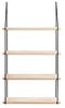 LIFA LIVING Schweberegal Alicante Holz Metall Modernes Wandregal mit 4 Etagen Boden Hängeregal 60 x 17 x 114,5 cm Bild 4