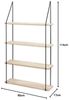 LIFA LIVING Schweberegal Alicante Holz Metall Modernes Wandregal mit 4 Etagen Boden Hängeregal 60 x 17 x 114,5 cm Bild 3