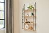 LIFA LIVING Schweberegal Alicante Holz Metall Modernes Wandregal mit 4 Etagen Boden Hängeregal 60 x 17 x 114,5 cm Bild 2