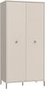 FORTE SALVATRICE Kleiderschrank 95, Eleganter Schrank mit 2 Drehtüren und Einlegeboden, Holzwerkstoff, Weiß, 93,7 cm breit, 195,2 cm hoch, 55,8 cm tief Bild 4
