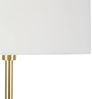 Qazqa Stehlampe Simplo stof, ohne Leuchtmittel, Warmweiß, QAZQA Stehlampe, e27, Gold, Stahl, Design Bild 2