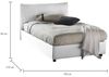 Talamo Italia - Doppelbett Claudia, Bettkasten mit Stoffbezug, 100 % Made in Italy, Öffnung vorne, geeignet für Matratzen 120x200 cm, weiß Bild 2