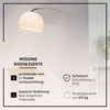 Lightbox Stehlampe, ohne Leuchtmittel, moderne Bogenlampe, Stehleuchte mit schwenkbarem Kopf und Fußschalter Bild 4