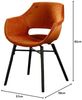 KAWOLA Stuhl ZAJA Esszimmerstuhl Velvet cognac 82 x 59 x 57 cm Bild 3