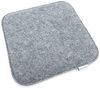 heimtexland Â® Sitzkissen Set Filz Stuhlkissen Stuhlauflage Filzkissen Stuhl Polster Kissen Typ631 2er Set 35 x 35 cm Eckig Hellgrau Bild 2