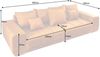 riess-ambiente Big-Sofa ELEGANCIA 285cm senfgelb, Einzelartikel 1 Teile, XXL Couch · Samt · mit Federkern · inkl. Kissen · Design Bild 3