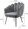 Baroni Home Velvet CONCHIGLIA Armchair - Der Glam-Stil, elegant. Darüber hinaus ist der Sessel für einen bequemen Sitz gepolstert und Dank Seiner vollständig eisernen Struktur sehr widerstandsfähig Bild 3