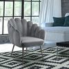Baroni Home Velvet CONCHIGLIA Armchair - Der Glam-Stil, elegant. Darüber hinaus ist der Sessel für einen bequemen Sitz gepolstert und Dank Seiner vollständig eisernen Struktur sehr widerstandsfähig Bild 2