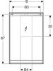 Geberit ONE Spiegelschrank mit ComfortLight, 1 Tür, Aufputzmontage, Aluminium eloxiert, 60x90 cm, 505.81, Ausführung: Anschlag links - 505.810.00.1 Bild 2