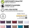Hometex Premium Textiles Kissenbezug 2-er Set Kissenbezug Mikrofaser, Doppelpack Kissenhüllen ca. 95 g/m², Dekorative Dekokissen Sofakissen Lendenkissen Wurfkissenbezug mit Reißverschluss Bild 2