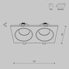 Maytoni Downlight Zoom, Weiß, 2 flg, 50 W, 17 x 9 x 3,6 cm (LxBxH) Bild 5