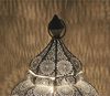 Orientalische Tischlampe Fahid LN2080 – Shabby Weiß-Gold, Handgefertigte Bodenlampe aus Metall, 30 cm Höhe x 18 cm Durchmesser Bild 5