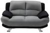 Vente-unique - Sofa 2-Sitzer - Microfaser - Grau & Schwarz - MUSKO Bild 4