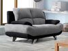 Vente-unique - Sofa 2-Sitzer - Microfaser - Grau & Schwarz - MUSKO Bild 2