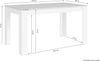 byLIVING Esstisch NORI / Moderner Küchentisch in Eiche-Optik / Untergestell Melamin weiß / Großer Tisch / 120x80, H 75 cm Bild 3