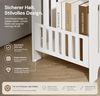 Beistelltisch Nachttisch Abstelltisch Holz Weiß 40x34x25cm Kleiner Couchtisch mit Ablage Einfache Montage YaLiva_Decor® Bild 4