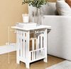 Beistelltisch Nachttisch Abstelltisch Holz Weiß 40x34x25cm Kleiner Couchtisch mit Ablage Einfache Montage YaLiva_Decor® Bild 3