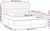 vidaXL Polsterbett mit Matratze Hellgrau 160x200 cm Stoff, Härtegrad: H2 [3128133] Bild 2