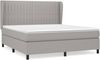 vidaXL Polsterbett mit Matratze Hellgrau 160x200 cm Stoff, Härtegrad: H2 [3128133] Bild 3