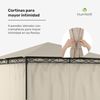 Mondo Gartenpavillon Partyzelt Gazebo 295 x 262 x 295 Stahl Polyester Beige Bild 5