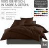 Bettwaesche-mit-Stil Mako-Satin Spannbettlaken dunkelbraun 200x220cm Bild 4