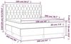 vidaXL Boxspringbett mit Matratze & LED Dunkelblau 160x200 cm Samt 3139755 Bild 2