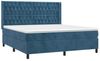 vidaXL Boxspringbett mit Matratze & LED Dunkelblau 160x200 cm Samt 3139755 Bild 4