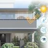 AXT SHADE Balkon Sichtschutz Wetterfest 90x600 cm Balkonverkleidung Balkonabdeckung Balkonbespannung Blickdichte Windschutz und UV-Schutz mit Kabelbinder für Balkongeländer-Hellgrau Bild 2