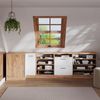 Dachschrägenschrank Eckschrank Rion Weiß Hochglanz 75.6x81.6 cm mit 1 Tür, Schrankkorpus 60 cm Tiefe Vicco Bild 2