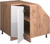 Dachschrägenschrank Eckschrank Rion Weiß Hochglanz 75.6x81.6 cm mit 1 Tür, Schrankkorpus 60 cm Tiefe Vicco Bild 4