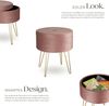 tectake Sitzhocker Ava, rund Bild 5