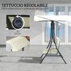 Outsunny Hollywoodschaukel mit verstellbarem Sonnendach, Sitzauflage, 2-Sitzer, Schaukelfinktion, 2-Sitzer Gartenschaukel, 1 tlg, UV 30+ Schaukelbank, belastbar bis 220kg, für Garten, Terrasse, 150 x 120 x 182cm Cremeweiß Bild 3