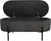 byLIVING Hockerbank Nova, mit Stauraum, Samt-Bezug, Metall schwarz, B 95cm Bild 5