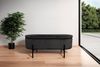 byLIVING Hockerbank Nova, mit Stauraum, Samt-Bezug, Metall schwarz, B 95cm Bild 2