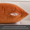 MIULEE 2er Set SAMT Kissenbezug Kissenhülle Dekorative Dekokissen Sofakissen Lendenkissen Wurfkissenbezug mit Verstecktem Reißverschluss Sofa Schlafzimmer 12x20 Inch 30x50 cm Orange Bild 3