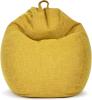 Green Bean 'Home Linen' Indoor XXL Sitzsack mit EPS-Perlen Füllung, waschbar, Leinen gelb, 100 x 50 x 120 cm, 300 l